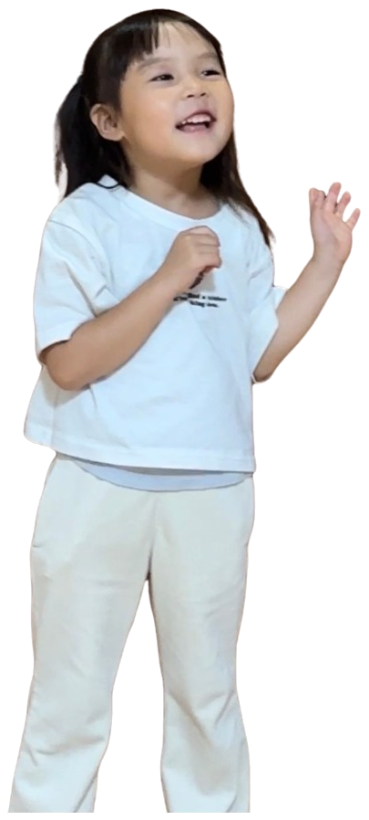 案内する女の子
