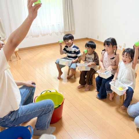 ボールを使ったレッスンの様子