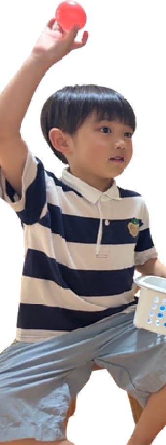 レッスン中の男の子